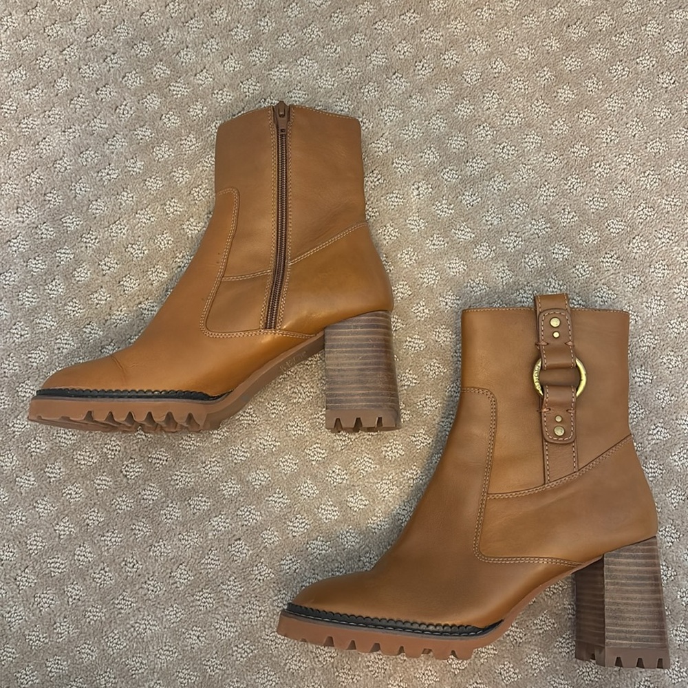 See by Chloe Erine Leather Mid Calf Boots size 41 - Picture 5 of 9